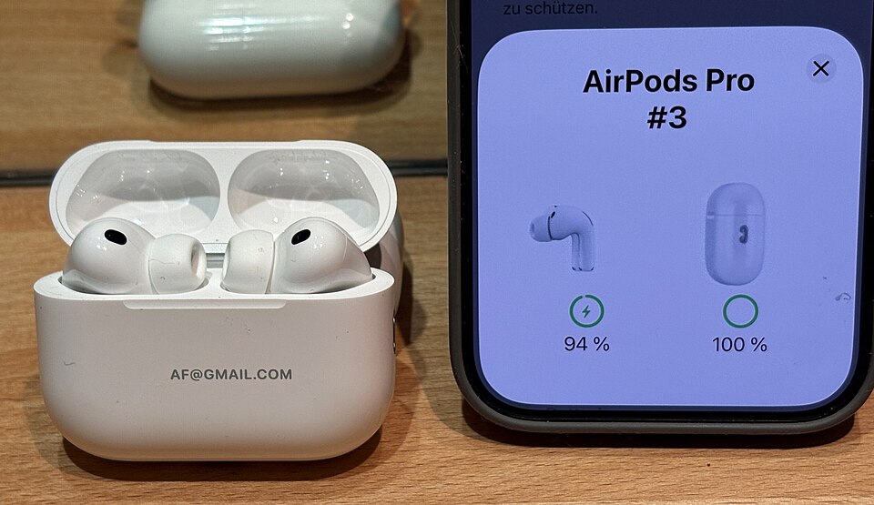 AirPods Pro 3 in their charging case