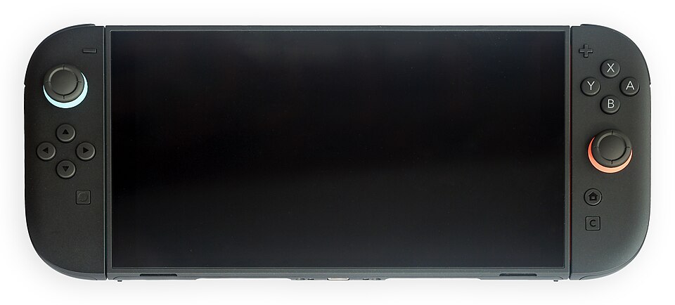 A Nintendo Switch 2 in handheld mode