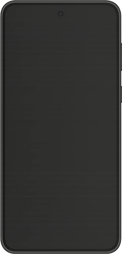A black Samsung Galaxy S25